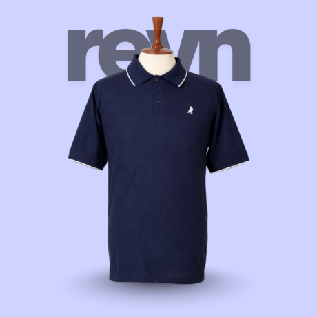 REVN Premium Navy Blue Men Polo Shirt (Regular Fit)