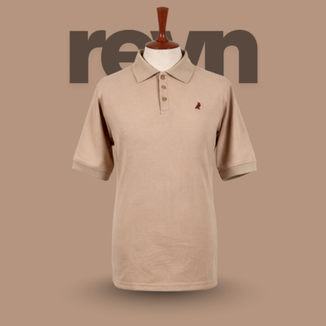 REVN Premium Beige Men Polo Shirt (Regular Fit)