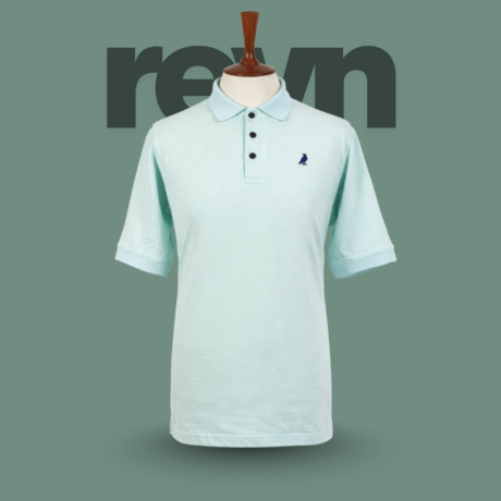 REVN Premium Sea Green Men Polo Shirt (Regular Fit)